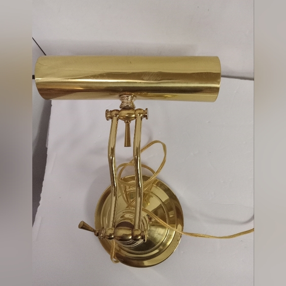 Vintage Brass Desktop Lamp, Piano lamp Adjustable Arm, Electric - Picture 4 of 14